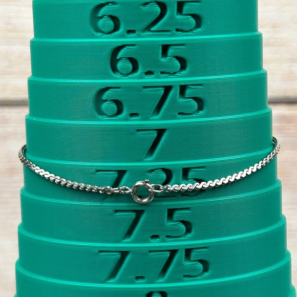 Silver Tone Heart Abalone Shell Inlay Dainty Twisted Chain Bracelet 7.25 Inch - Picture 3 of 6